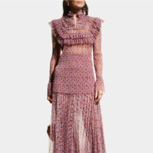 PHILOSOPHY DI LORENZO SERAFINI Floral Tulle Maxi Skirt & Blouse Set